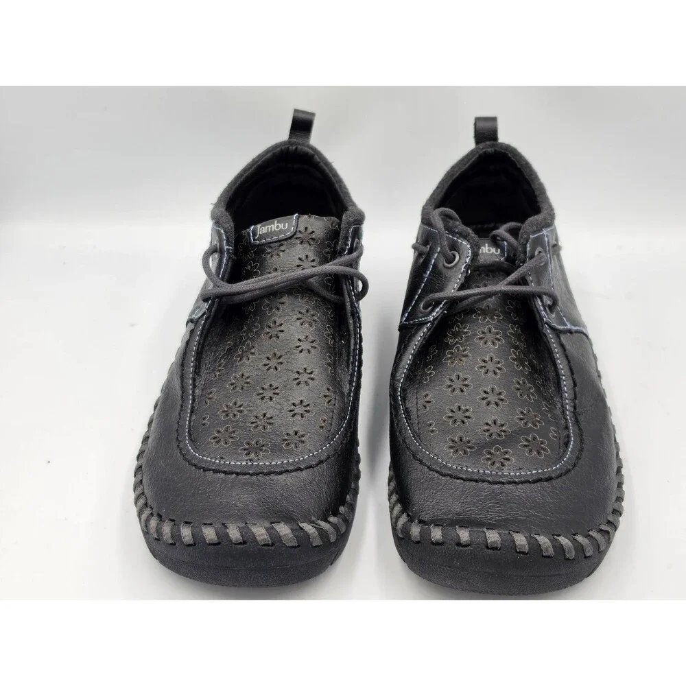 Jambu Mohave Black Lace Up Vegan Comfort Casual Shoes Women's Size 9